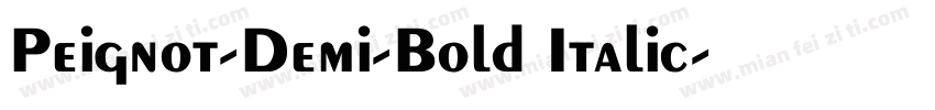 Peignot-Demi-Bold Italic字体转换
